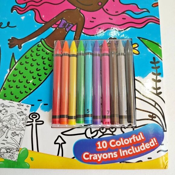Grafix Crayon By Number 1 Printed Sheet 10 Crayons Learning Play Age 6+ Craft - Picture 4 of 8